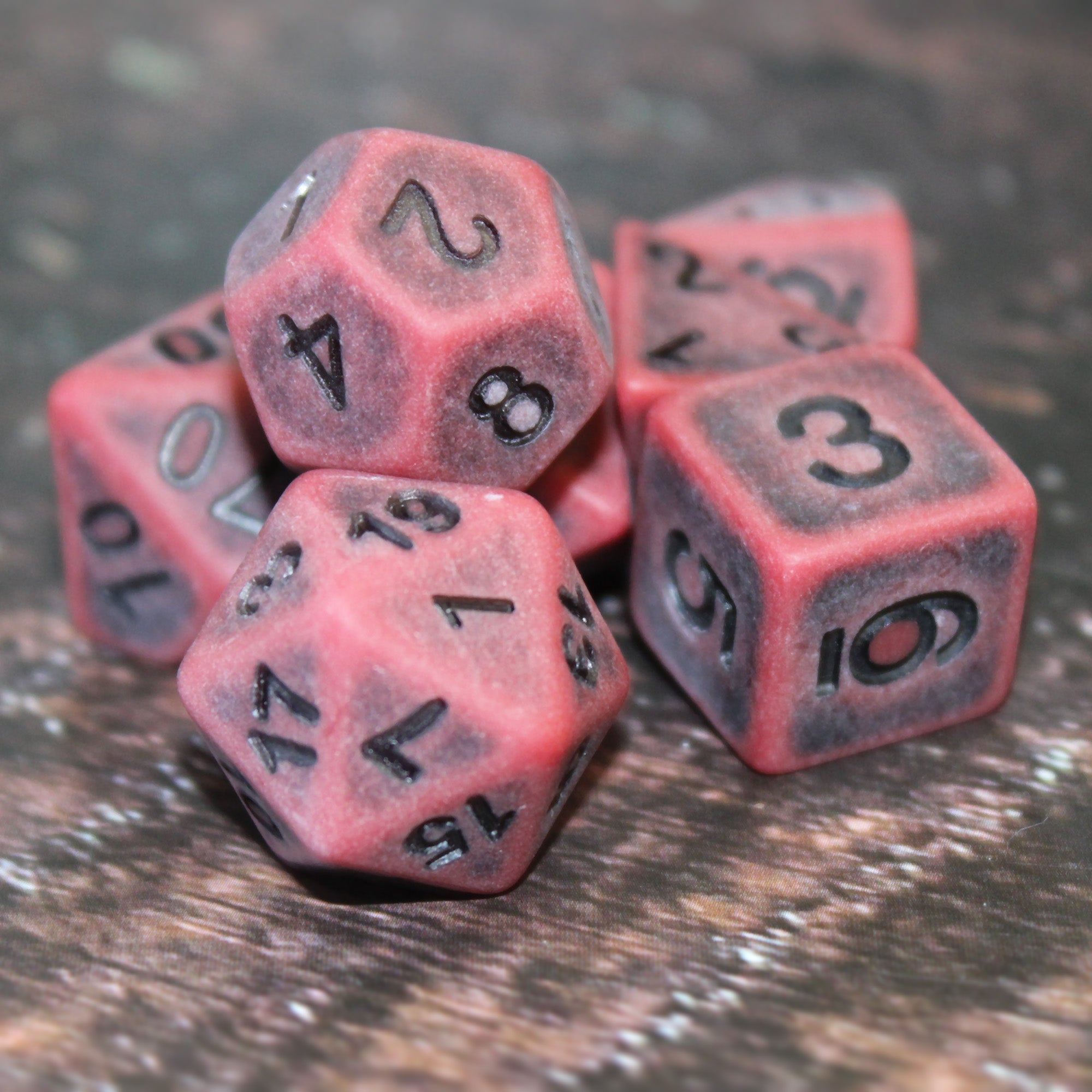 Ancient Red Polymer Dice Set