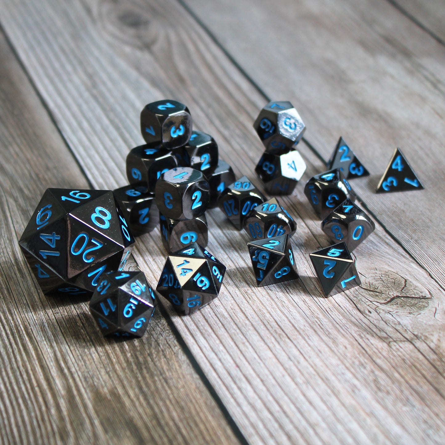 Dungeon Masters Metal Dice Bundle: Black Frost