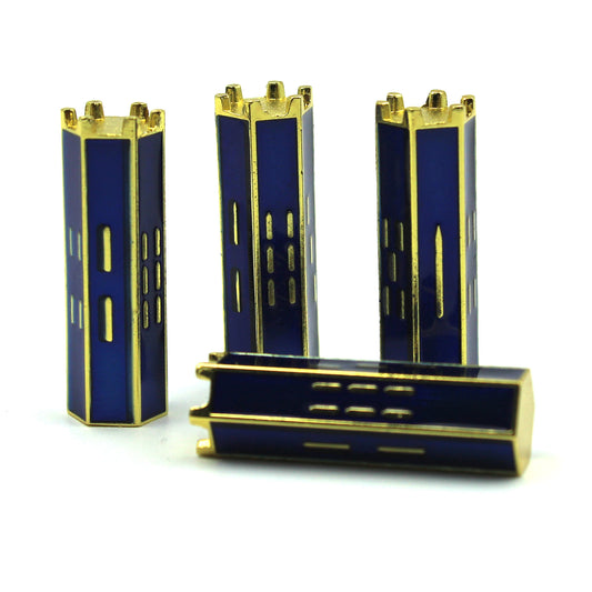 Blue and Gold Fortress Dice 4d6 Set