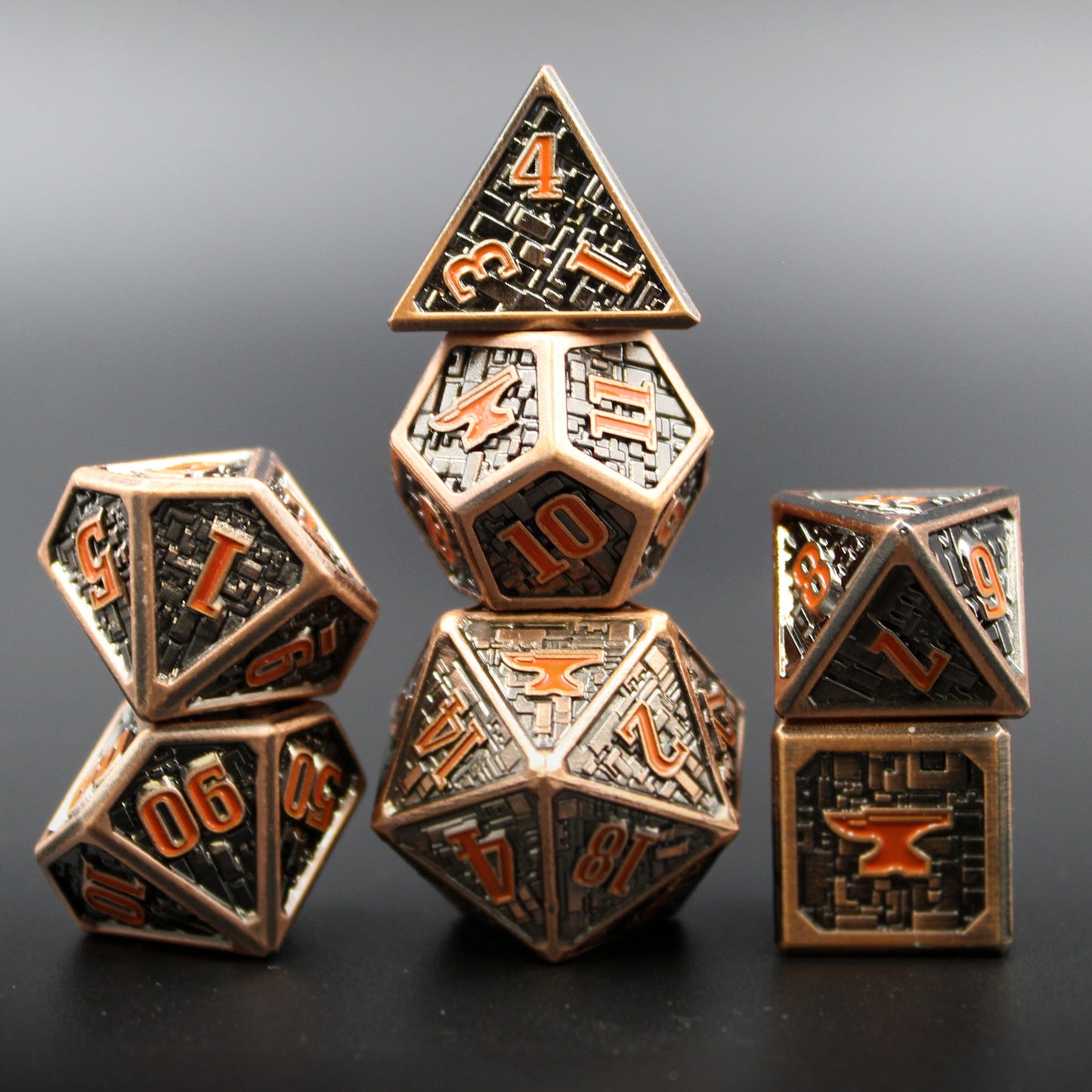 Foundry Metal Dice Set with Display Box