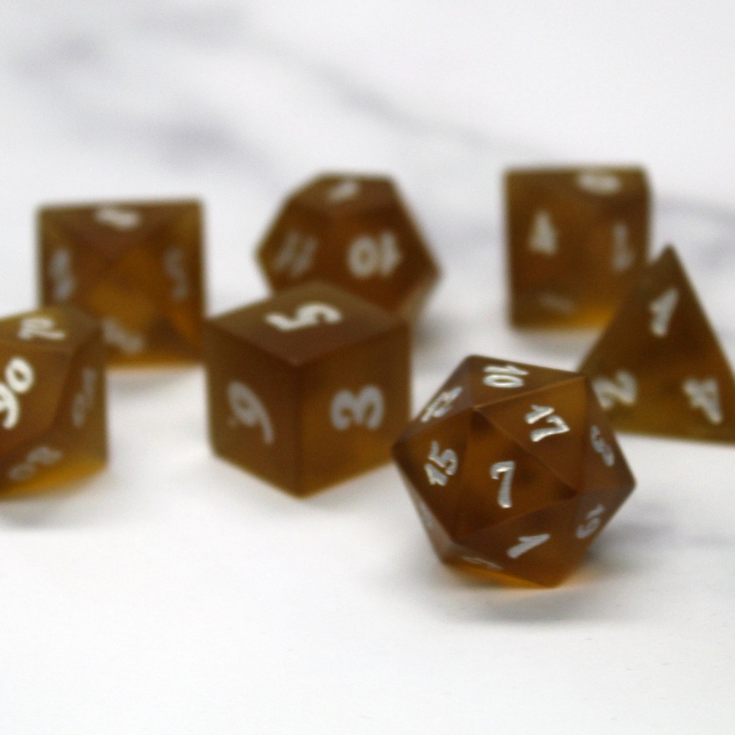 Gangplank Brown Sea Glass Dice Set