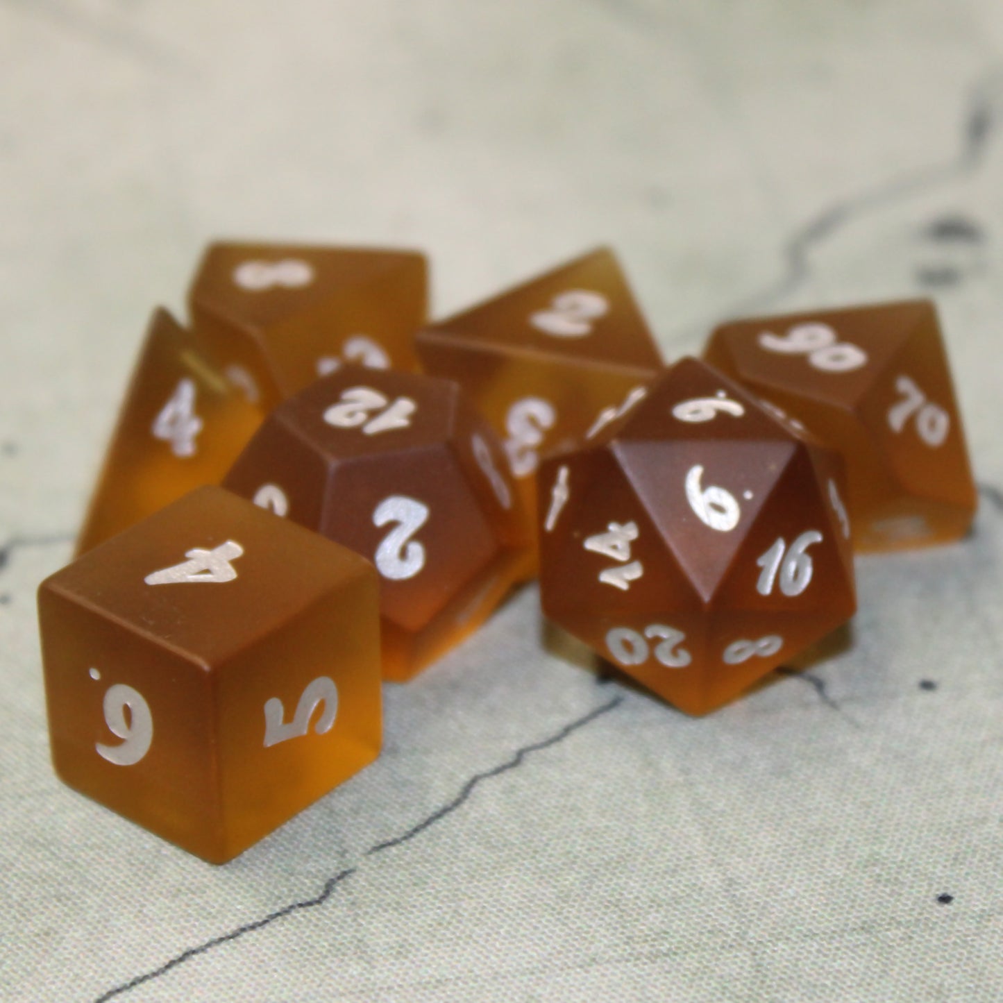 Gangplank Brown Sea Glass Dice Set