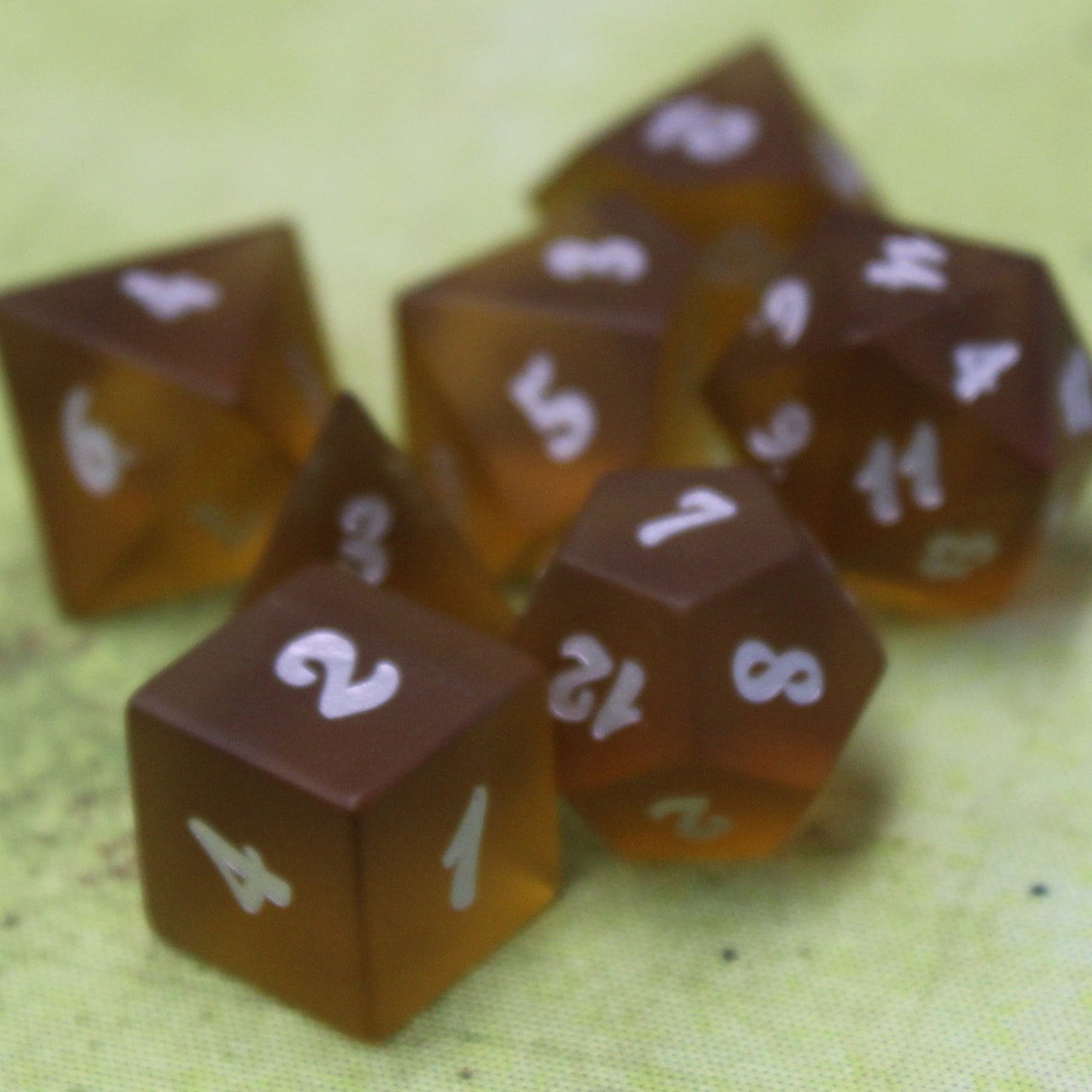 Gangplank Brown Sea Glass Dice Set