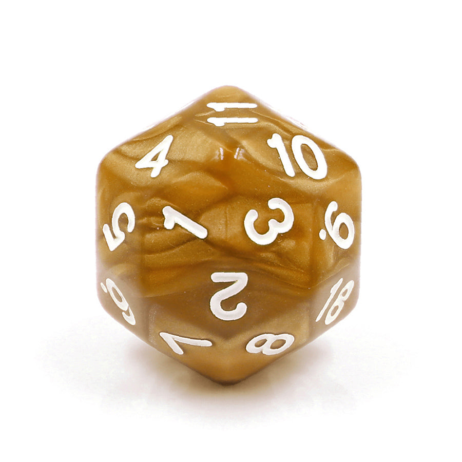 D30 Golden Pearl Polymer Dice