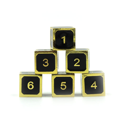 Metal Imperial Black and Gold 6d6 Set