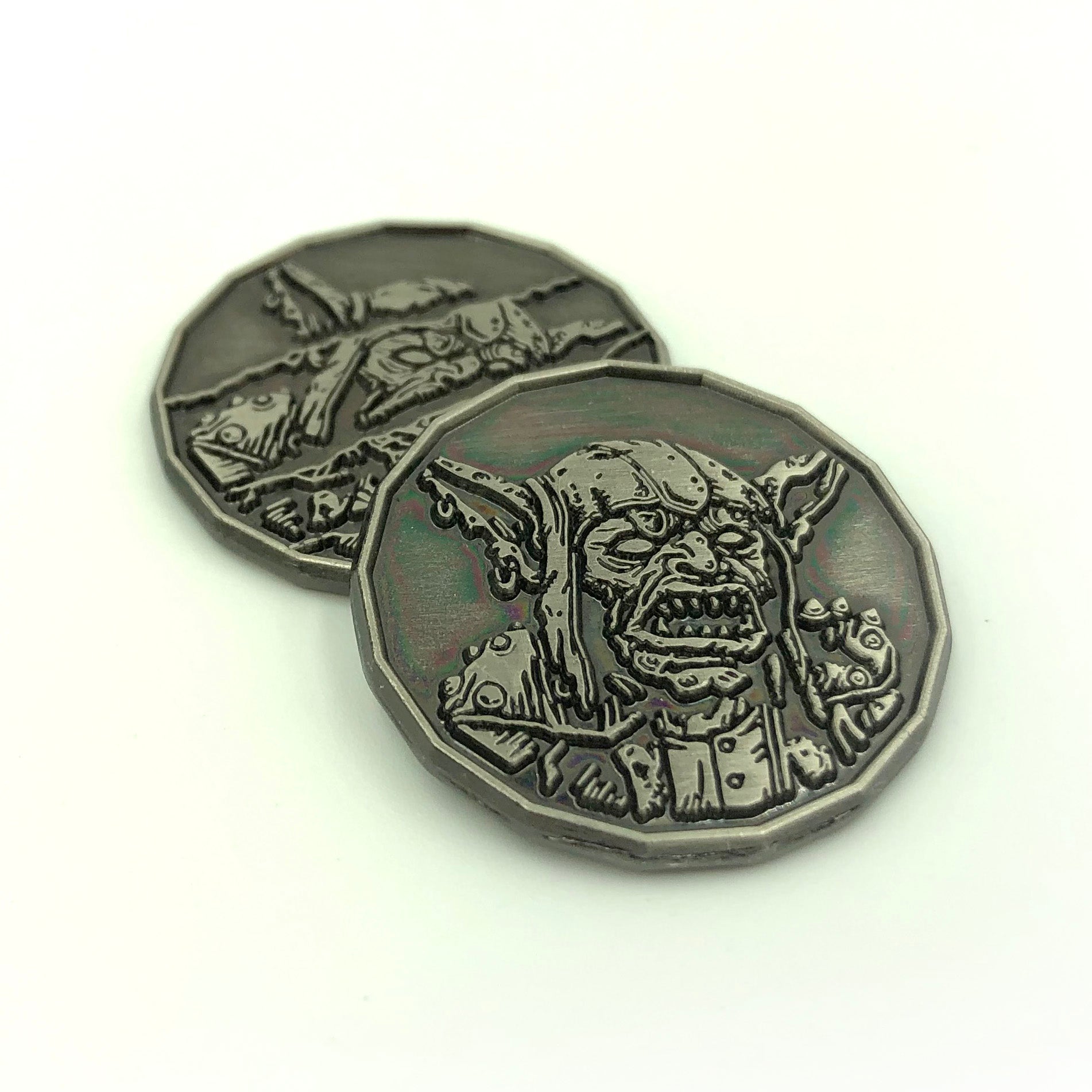 Goblin Monster Coin Miniature - Front and Back