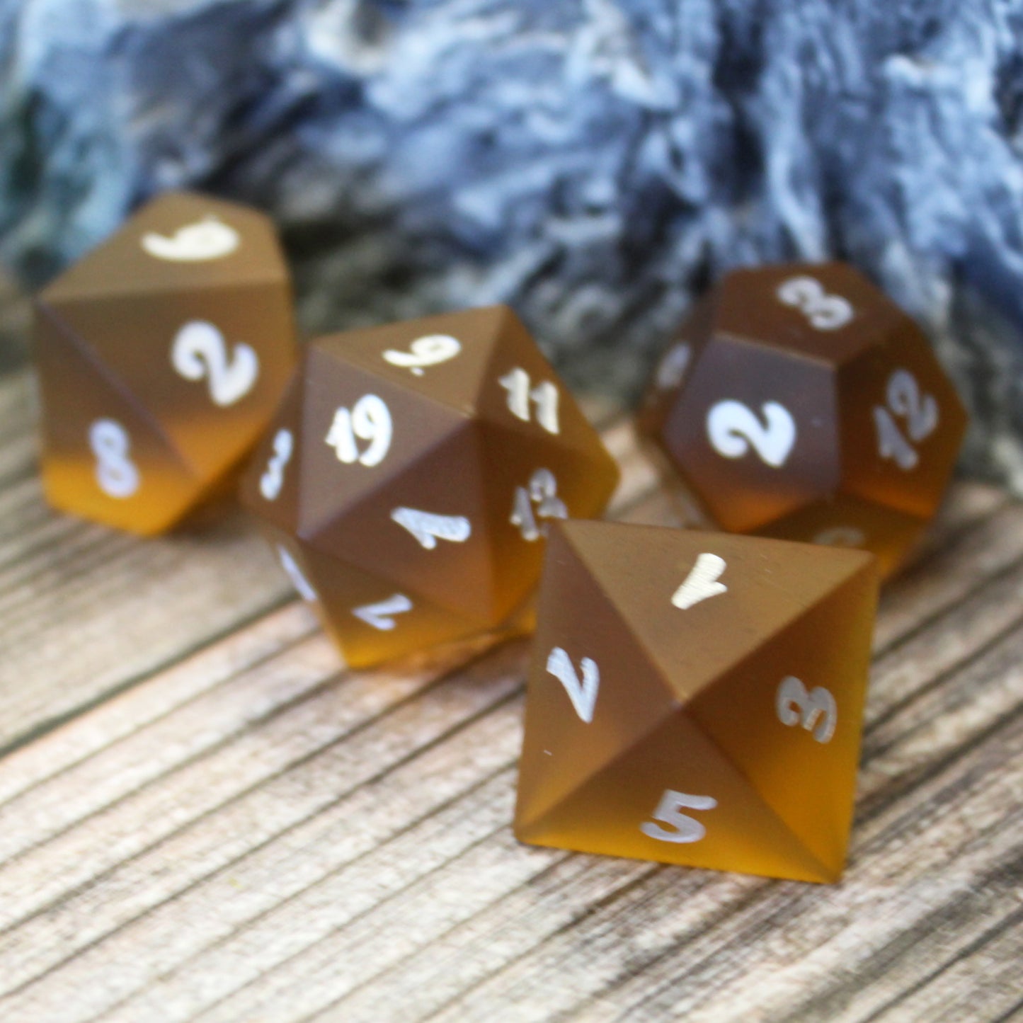 Gangplank Brown Sea Glass Dice Set