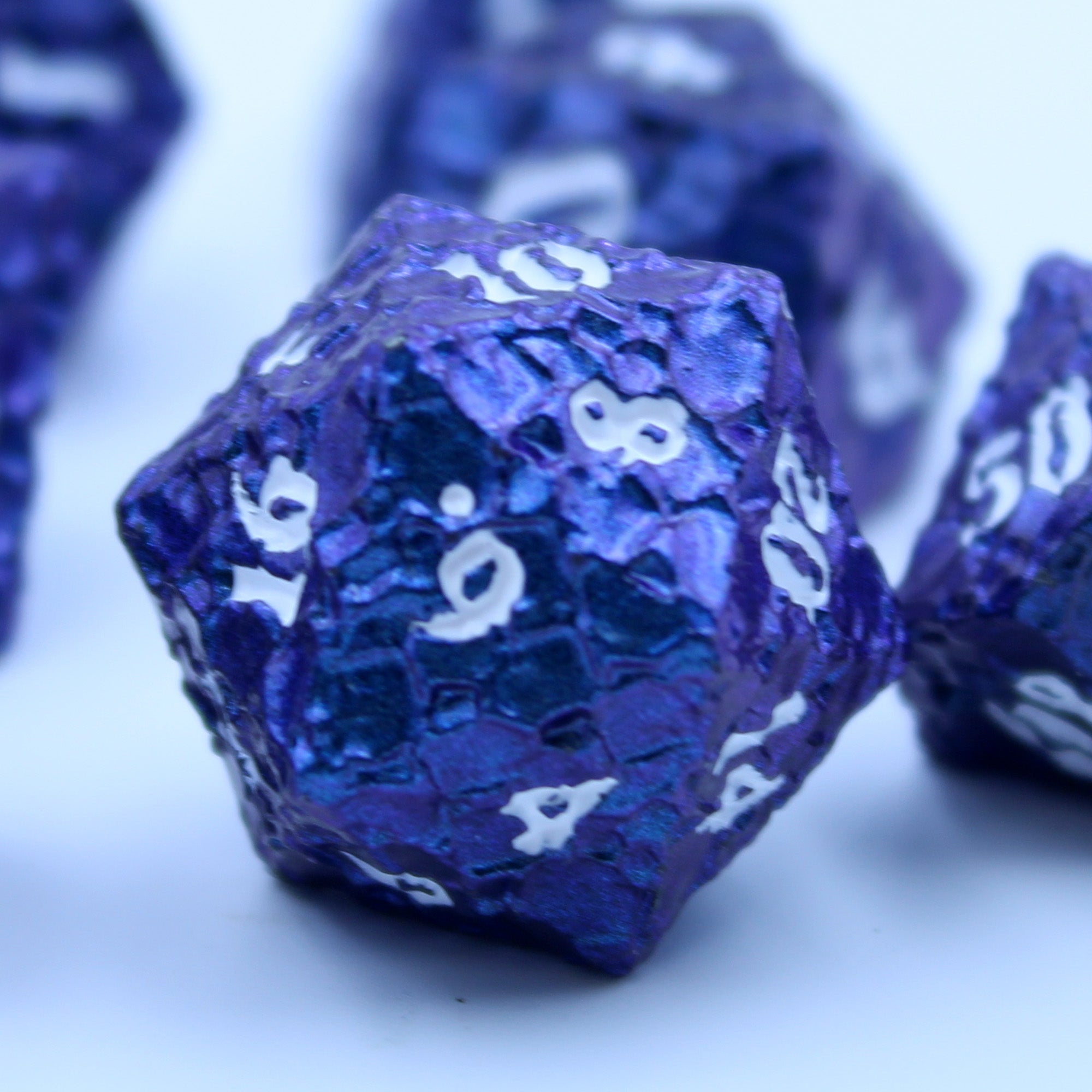 Metal Geomancer Blue Dice Set With Display Box Dice Dungeons