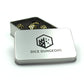 Metal Imperial Black & Gold Dice Set with Display Box