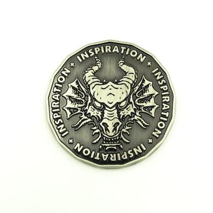 Antique Silver Inspiration Coin Token - Front