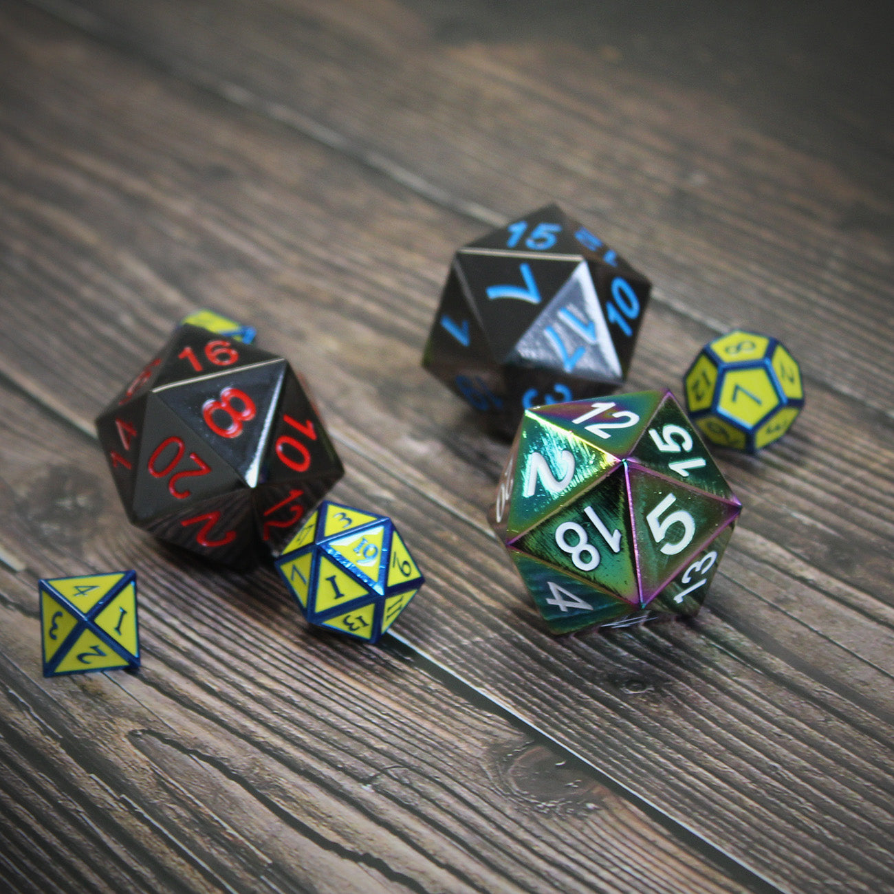 Group of Jumbo and traditional dice.
