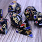Millefiori Glass Dice Set - Closeup