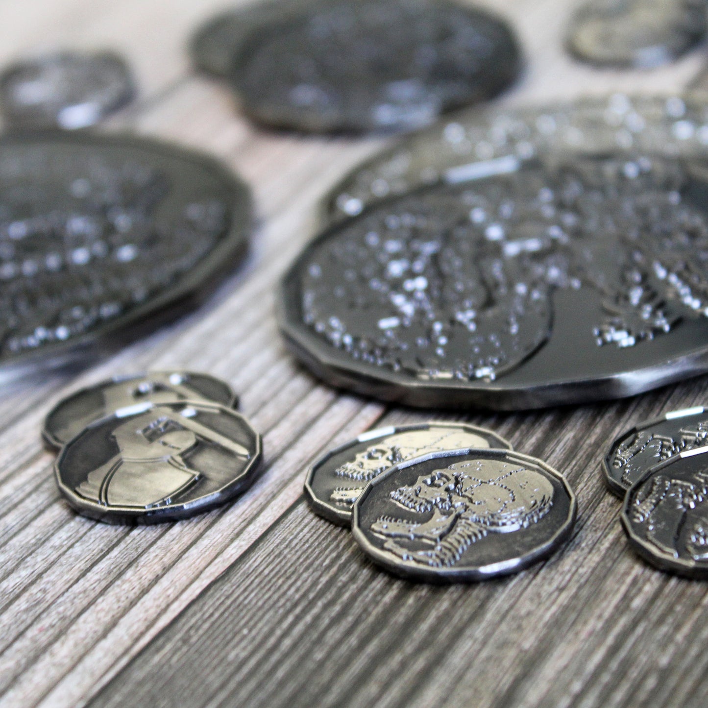 Monster coins are perfectly sized for 1” battle mats and grids.