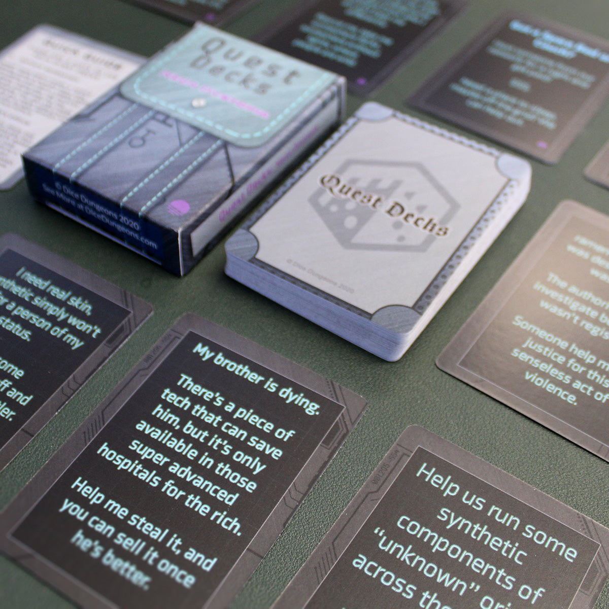 Quest Decks - Cards from Neon Dystopia.