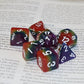 Rainbow Multicolor Plastic RPG Dice Set for Dungeons & Dragons