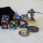 Rainbow Translucent Layer Polymer Dice Set