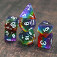 Rainbow Translucent Layer Polymer Dice Set