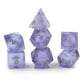Royal Fortune Purple Sea Glass Dice Set