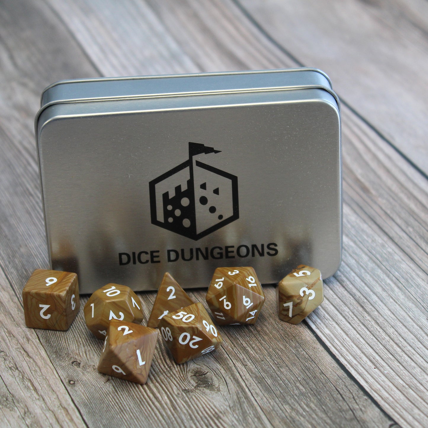 Serpeggiante Marble Dice Set with Display Box