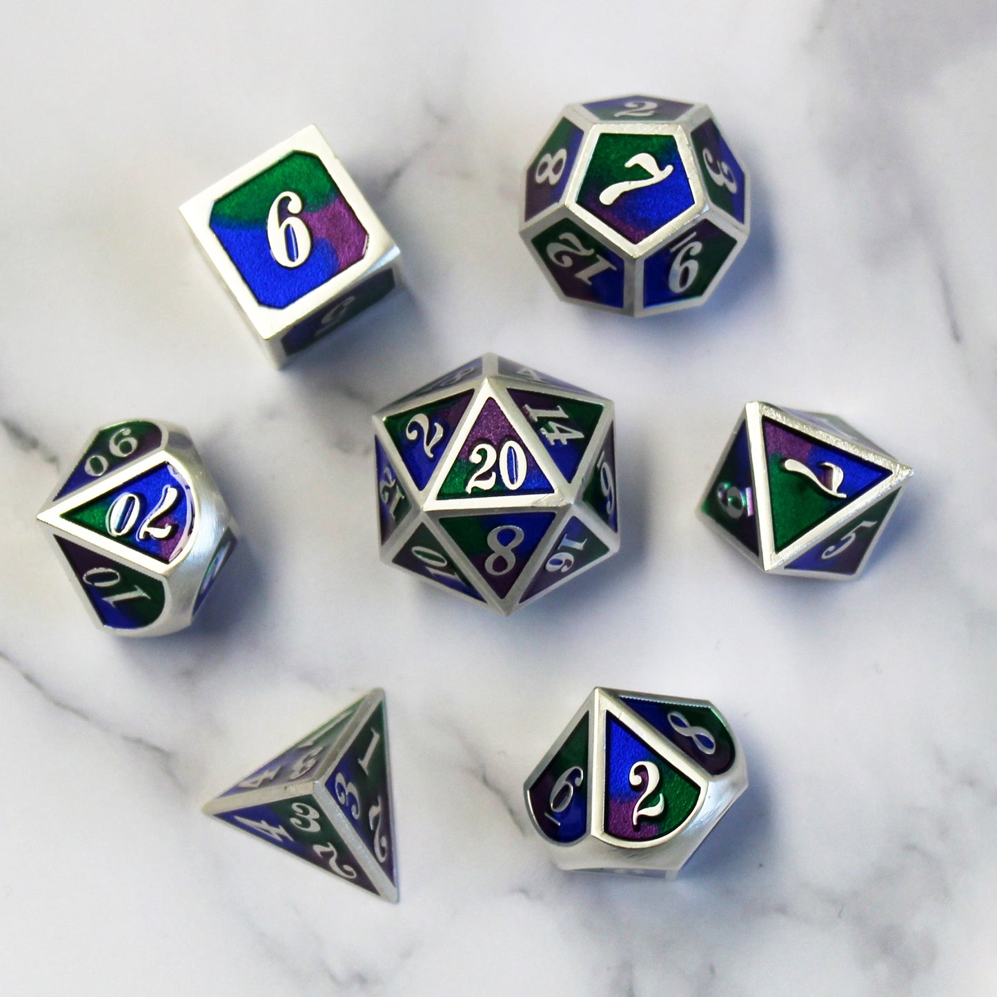 Metal Imperial Twilight Dice Set with Display Box