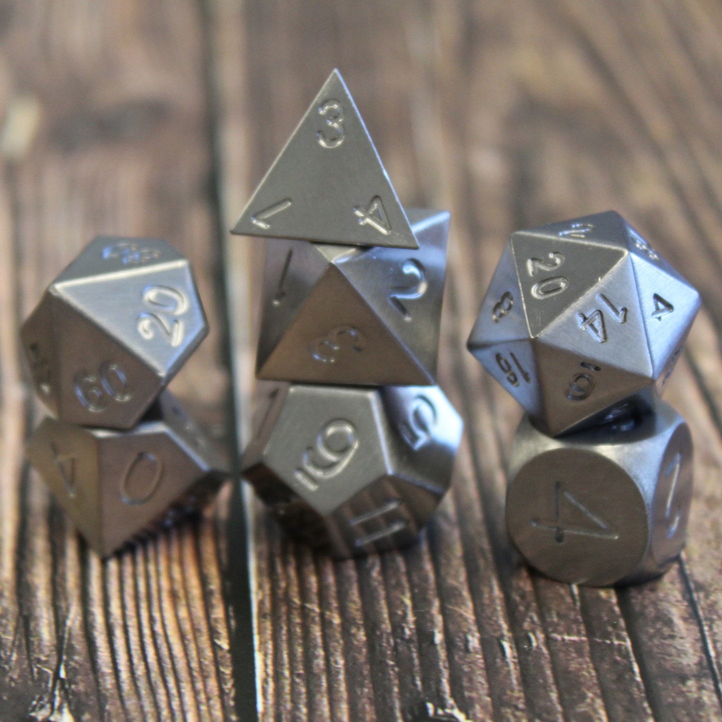 Metal Tungsten Dice Set with Display Box