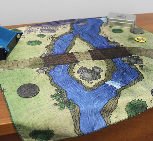 Cloth RPG Battle Map - Crossing at Twin Bridges