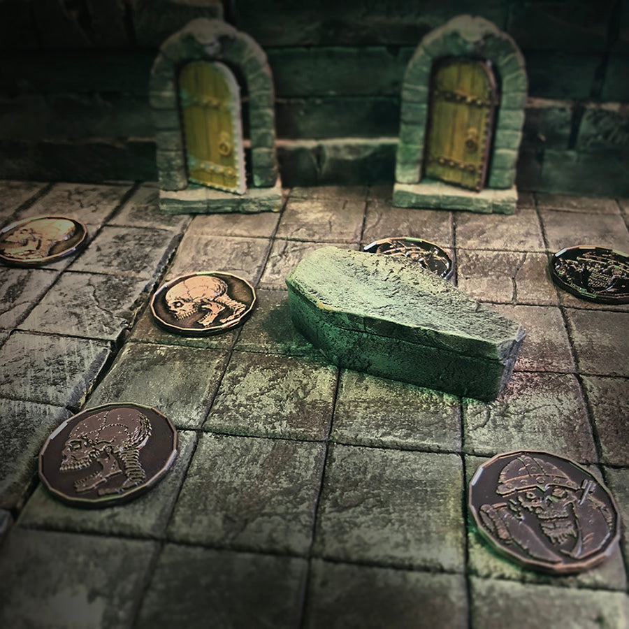 Undead Tokens, Zombies and Skeletons, on Dungeon Battle Map