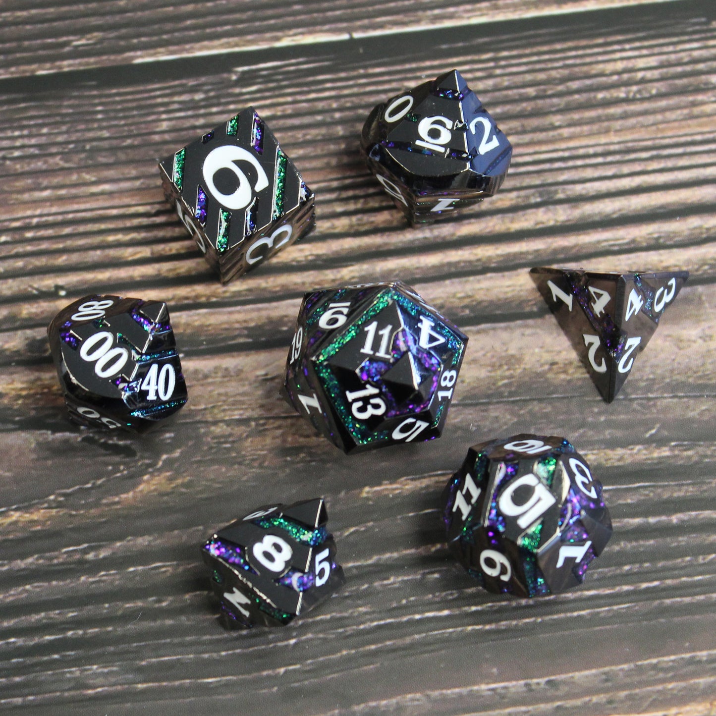 7 piece metla dice set for dungeons and dragons