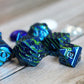 Metal Void Relic Blue & Green Dice Set with Display Box