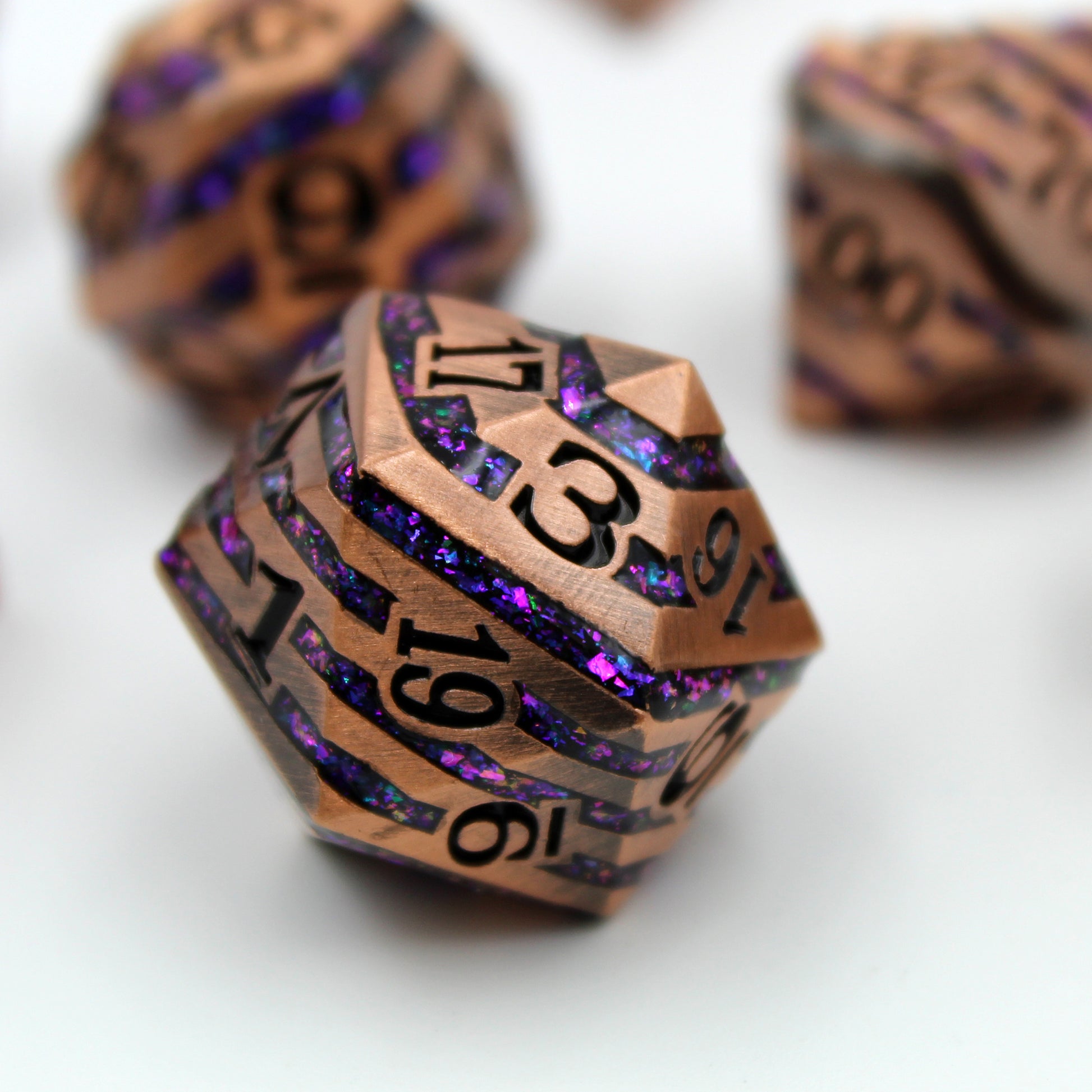 metal d20 for dungeons and dragons