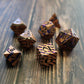 Metal Void Relic Copper & Purple Dice Set with Display Box