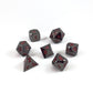 Black Metal Dice with Red Numbering