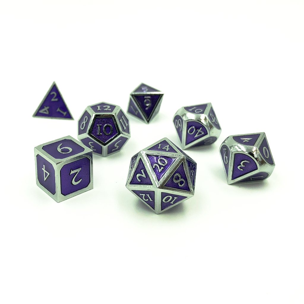 Dice Dungeons Metal Imperial Magi Purple Dice Set