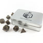 Metal Primordial Gold Dice Set with Included Box